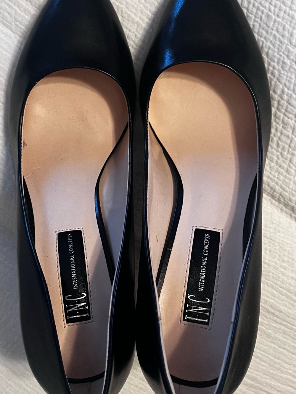 NIB INC International Concepts Zitah Black Leather Pointed-Toe Pump 8.5 - Picture 3 of 11